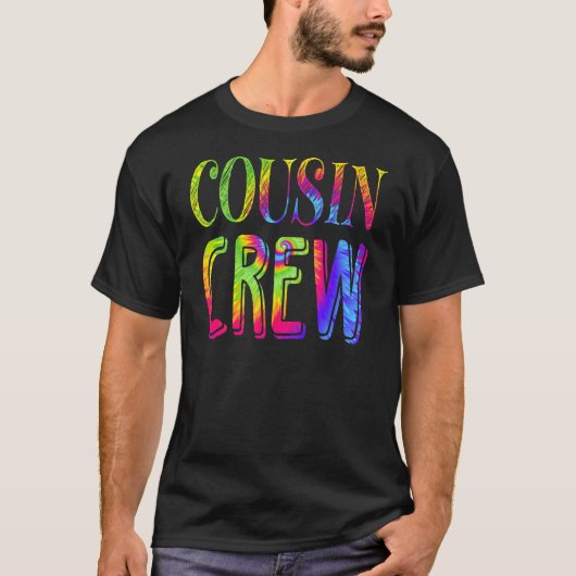 Cousin Crew Gefärbte Krawatte Freunde Familienurla T-Shirt (Vorderseite)