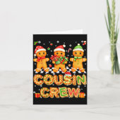 Cousin Crew Gingerbread Pjs Pajamas Christmas Xmas Karte (Vorderseite)