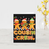Cousin Crew Gingerbread Pjs Pajamas Christmas Xmas Karte (Gelbe Blume)