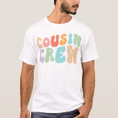 Cousin Crew Groovy Retro Design Familie Matching C T-Shirt (Vorderseite)