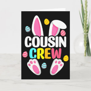 Cousin Crew Häschen Familie passend Ostern Jungen Karte