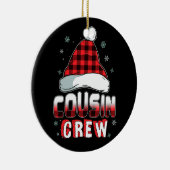 Cousin Crew Kariert Red Santas Hat Christmas Pajam Keramik Ornament (Rechts)