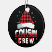 Cousin Crew Kariert Red Santas Hat Christmas Pajam Keramik Ornament (Links)