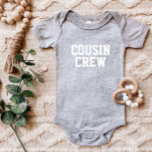 Cousin Crew Kinder Baby Strampler<br><div class="desc">Angepasstes, mit "Cousin Crew" personalisiertes Bekleidungsstück oder anderen benutzerdefinierten Text. Verwenden Sie die Entwurfswerkzeuge, um die Textfarben und Schriftart zu bearbeiten oder eigene Fotos hinzuzufügen, um ein benutzerdefiniertes T - Shirt-Design zu erstellen. Wählen Sie aus einer großen Auswahl an T - Shirt, Tanklappen und Sweatshirts für Damen, Herren, Kinder, Kleinkinder...</div>