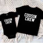 Cousin Crew Kinder Baby Strampler<br><div class="desc">Angepasstes, mit "Cousin Crew" personalisiertes Bekleidungsstück oder anderen benutzerdefinierten Text. Verwenden Sie die Entwurfswerkzeuge, um die Textfarben und Schriftart zu bearbeiten oder eigene Fotos hinzuzufügen, um ein benutzerdefiniertes T - Shirt-Design zu erstellen. Wählen Sie aus einer großen Auswahl an T - Shirt, Tanklappen und Sweatshirts für Damen, Herren, Kinder, Kleinkinder...</div>