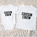 Cousin Crew Kinder Baby T-shirt<br><div class="desc">Angepasstes, mit "Cousin Crew" personalisiertes Bekleidungsstück oder anderen benutzerdefinierten Text. Verwenden Sie die Entwurfswerkzeuge, um die Textfarben und Schriftart zu bearbeiten oder eigene Fotos hinzuzufügen, um ein benutzerdefiniertes T - Shirt-Design zu erstellen. Wählen Sie aus einer großen Auswahl an T - Shirt, Tanklappen und Sweatshirts für Damen, Herren, Kinder, Kleinkinder...</div>