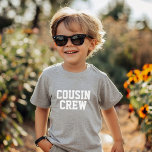 Cousin Crew Kinder Baby T-shirt<br><div class="desc">Angepasstes, mit "Cousin Crew" personalisiertes Bekleidungsstück oder anderen benutzerdefinierten Text. Verwenden Sie die Entwurfswerkzeuge, um die Textfarben und Schriftart zu bearbeiten oder eigene Fotos hinzuzufügen, um ein benutzerdefiniertes T - Shirt-Design zu erstellen. Wählen Sie aus einer großen Auswahl an T - Shirt, Tanklappen und Sweatshirts für Damen, Herren, Kinder, Kleinkinder...</div>