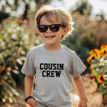 Cousin Crew Kinder Baby T-shirt<br><div class="desc">Angepasstes, mit "Cousin Crew" personalisiertes Bekleidungsstück oder anderen benutzerdefinierten Text. Verwenden Sie die Entwurfswerkzeuge, um die Textfarben und Schriftart zu bearbeiten oder eigene Fotos hinzuzufügen, um ein benutzerdefiniertes T - Shirt-Design zu erstellen. Wählen Sie aus einer großen Auswahl an T - Shirt, Tanklappen und Sweatshirts für Damen, Herren, Kinder, Kleinkinder...</div>