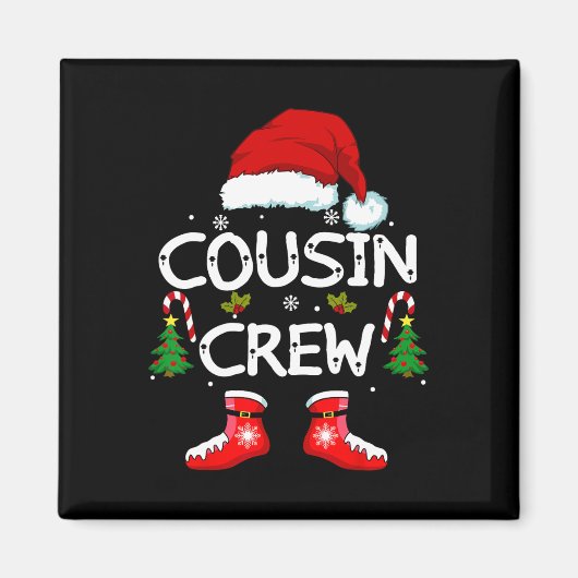 Cousin Crew Kinder Cousins Weihnachtsfamilie Match Magnet (Vorne)