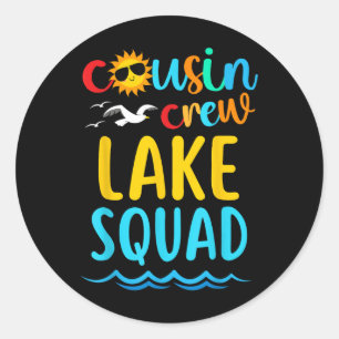 Cousin Crew Lake Squad 2024 Sommerferien Runder Aufkleber