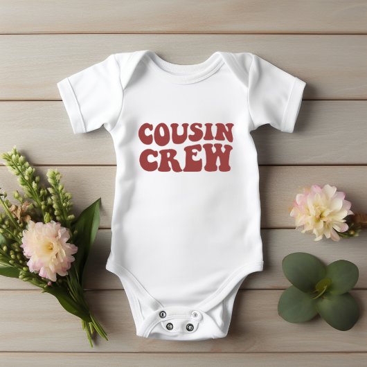 Cousin Crew | Maroon Matching Family Baby Strampler
