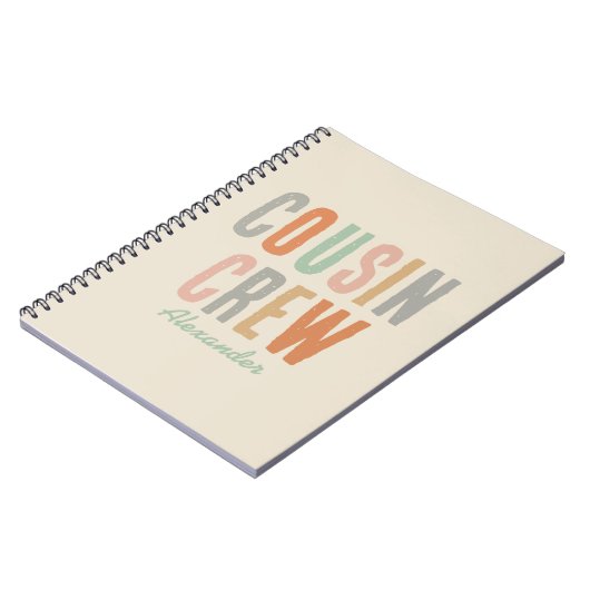 Cousin Crew Matching Boho Family Wiedersehen Notizblock (Linke Seite)