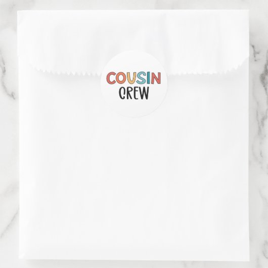 Cousin Crew Matching Cousin Niedliche Geschenke Runder Aufkleber (Tasche)