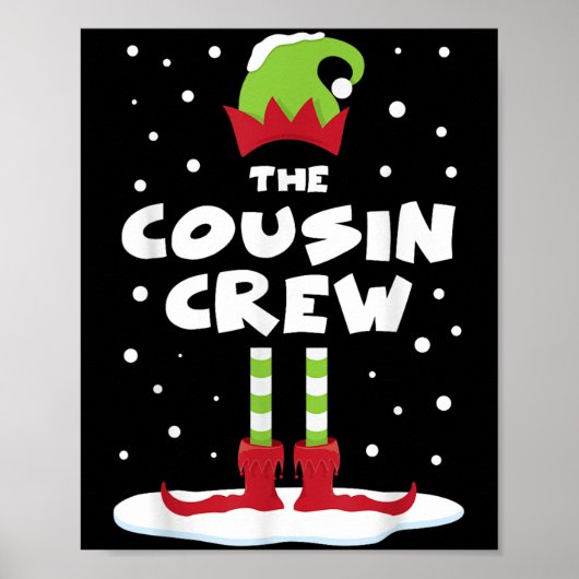 Cousin Crew Matching Group Familienurlaub Weihnach Poster (Vorne)