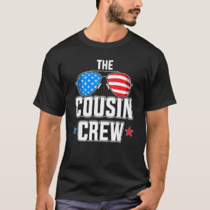 Cousin Crew mit der Fahne der USA zum Unabhängigke T-Shirt