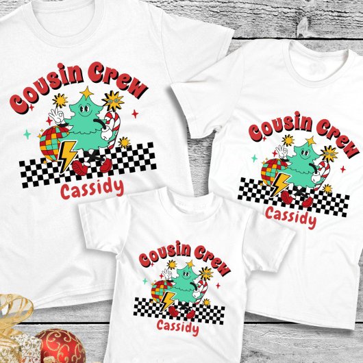 Cousin Crew Name Weihnachten passende Familie T-Shirt