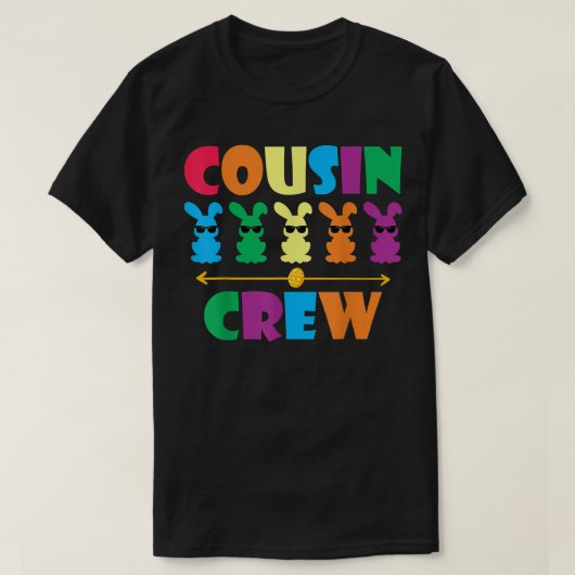 Cousin Crew Niedlich Kanincheneier Ostern  T-Shirt (Design vorne)