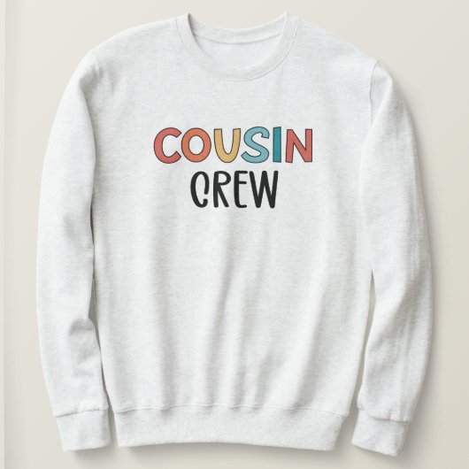 Cousin-Crew passt zum Cousin-Quadrat der Retro-Fam Sweatshirt (Design vorne)