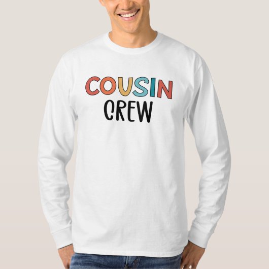 Cousin-Crew passt zum Cousin-Quadrat der Retro-Fam T-Shirt (Vorderseite)
