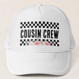 Cousin-Crew passt zur Wiedersehen der Retro-Blumen Truckerkappe
