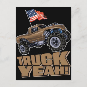 Cousin Crew Patriotischer Monstertruck Fourth July Feiertagspostkarte