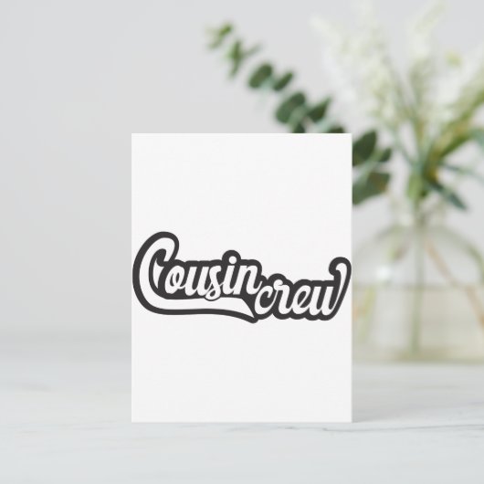 Cousin Crew Postkarte (Stehend Vorderseite)