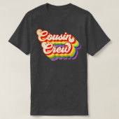 Cousin Crew Regenbogenfarbe für Jungen Mädchen Kin T-Shirt (Design vorne)