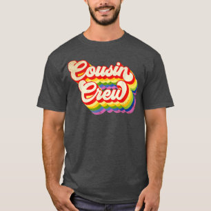 Cousin Crew Regenbogenfarbe für Jungen Mädchen Kin T-Shirt
