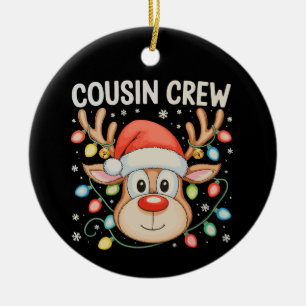 Cousin Crew Reindee Weihnachten Weihnachten Weihna Keramik Ornament