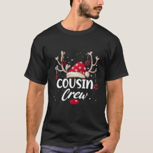 Cousin Crew Rentier Weihnachtsmannmütze Weihnacht T-Shirt