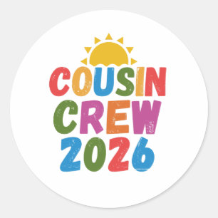 Cousin-Crew Runder Aufkleber