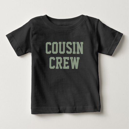 Cousin Crew | Sage Green Matching Kids Baby T-shirt (Vorderseite)