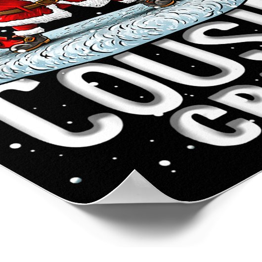 Cousin Crew Santa Elf Dabbing Matching Family Chri Poster (Ecke)