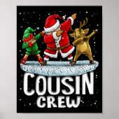 Cousin Crew Santa Elf Dabbing Matching Family Chri Poster (Vorne)