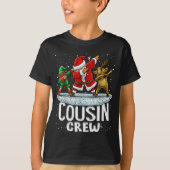 Cousin Crew Santa Elf Dabbing Matching Family Chri T-Shirt (Vorderseite)