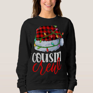 Cousin Crew Santa Rote Kariert Weihnachten Weihnac Sweatshirt