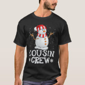 Cousin Crew Schneemann Weihnachtslieder T-Shirt (Vorderseite)
