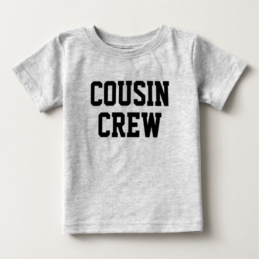 Cousin Crew | Schwarze Matching Kids Baby T-shirt (Vorderseite)