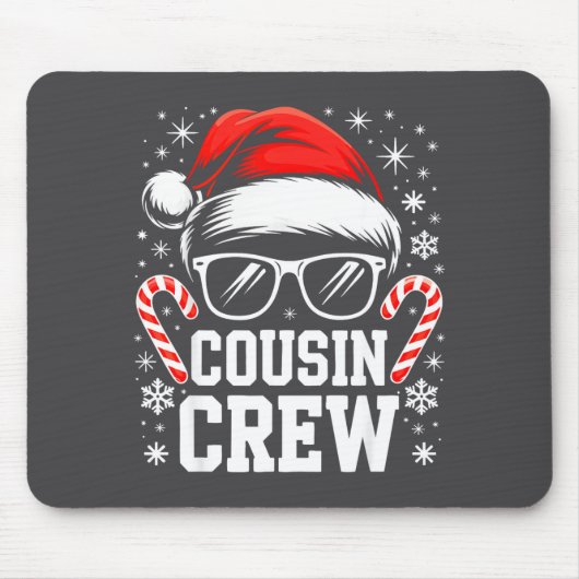 Cousin Crew Shirt Adults Kids Matching Christmas G Mousepad (Vorne)