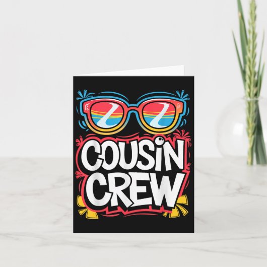 Cousin Crew Shirt Erwachsene Kinder Matching Cousi Karte (Vorderseite)