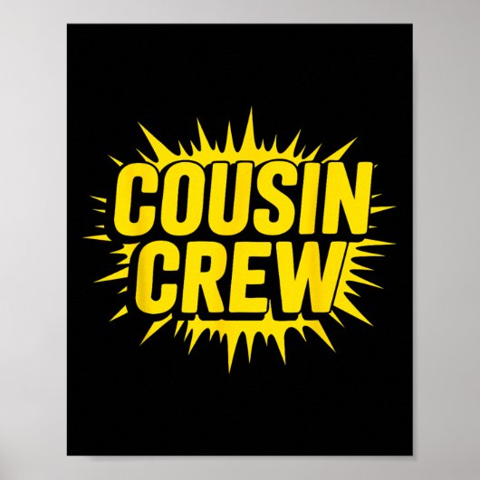 Cousin Crew Shirt Erwachsene Kinder Matching Cousi Poster (Vorne)