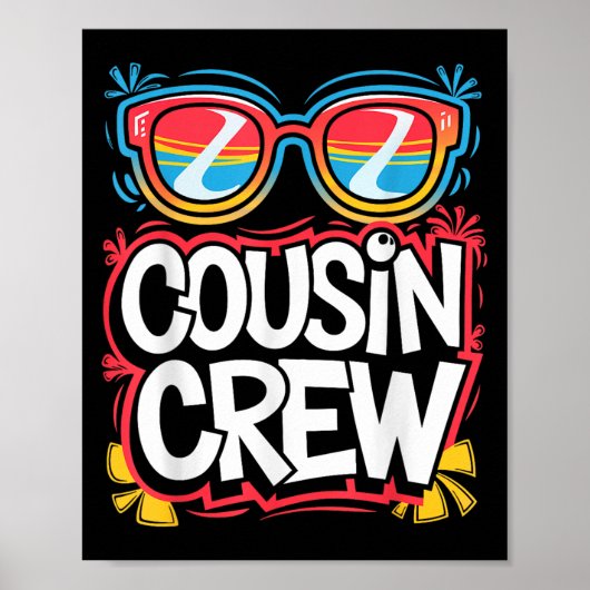 Cousin Crew Shirt Erwachsene Kinder Matching Cousi Poster (Vorne)