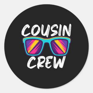 Cousin Crew-Shirt Erwachsene Kinder passendes Cous Runder Aufkleber