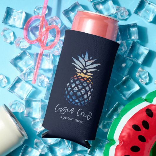 Cousin Crew Sunset Beach Ananas Family Wiedersehen Selters Dosenkühler (In Situ Sommer)