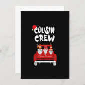 Cousin Crew Team Santa Squad Weihnachtsweihnachtsf Einladung (Vorne/Hinten)