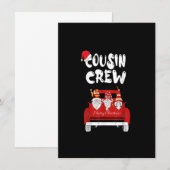 Cousin Crew Team Santa Squad Weihnachtsweihnachtsf Einladung (Vorne/Hinten)