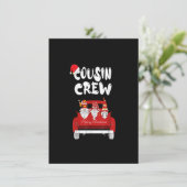 Cousin Crew Team Santa Squad Weihnachtsweihnachtsf Einladung (Stehend Vorderseite)