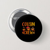 Cousin Crew Thanksgiving Kinder Familien Passende Button (Vorne & Hinten)