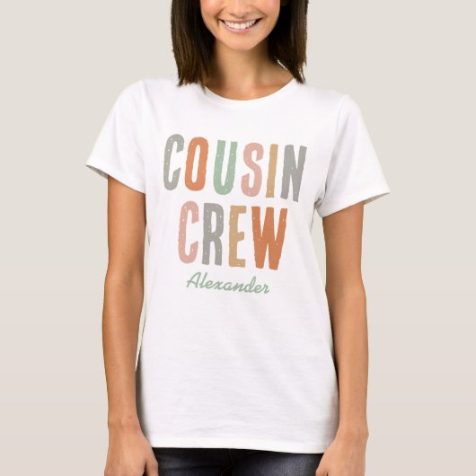 Cousin Crew übereinstimmt mit Niedlicher Boho Fami T-Shirt (Vorderseite)
