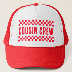 Cousin-Crew übereinstimmt mit Retro-Wiedersehen Truckerkappe